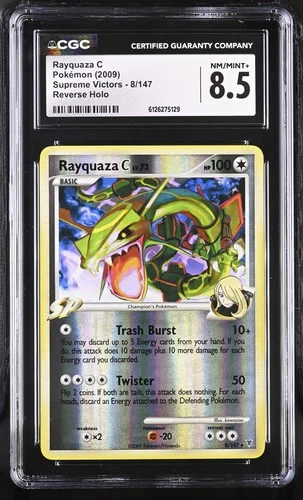 CGC 8.5 Rayquaza C 2009 Supreme Victors 8/147 Reverse Holo Pokemon Card