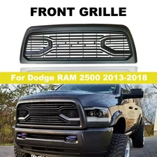 For 2013-2018 DODGE RAM 2500 Big Horn Style Front Grill with Letters Matte Black