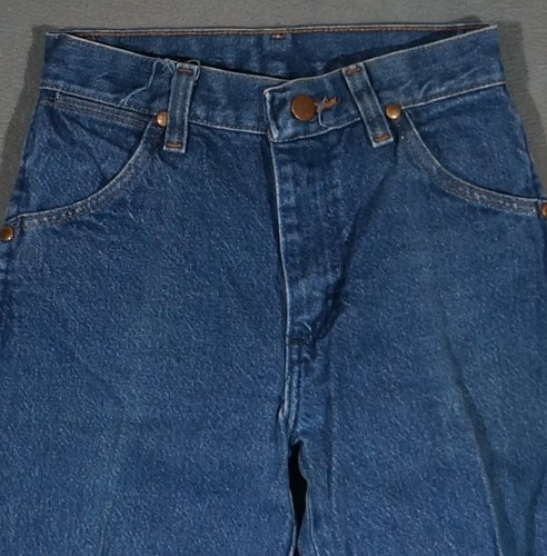 WL09473 GREAT **WRANGLER** BOTA CORTE PIERNA AZUL JEANS JUVENILES talla 12 DELGADO (msr 22"x28") - Imagen 2 de 6
