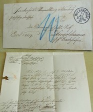 Brief N&Uuml;RNBERG 1888: Syphilis-Kur f&uuml;r PROSTITUIERTE Schoder aus Dingolshausen