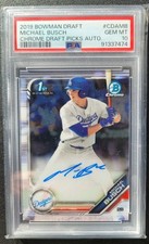 2019 BOWMAN 1st DRAFT CHROME AUTO MICHAEL BUSCH RC  PSA 10 CUBS 