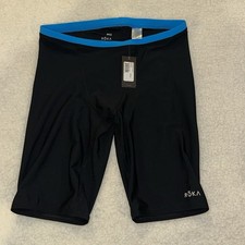 ROKA MEN'S ELITE HD JAMMER SWIMSUIT SIZE 34 L Black  Blue