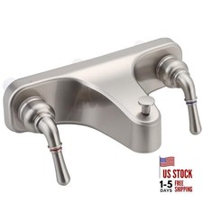Mobile Home RV Tub Shower Center-Set Faucet, 8 inch, 2-Handle Brushed Nickel