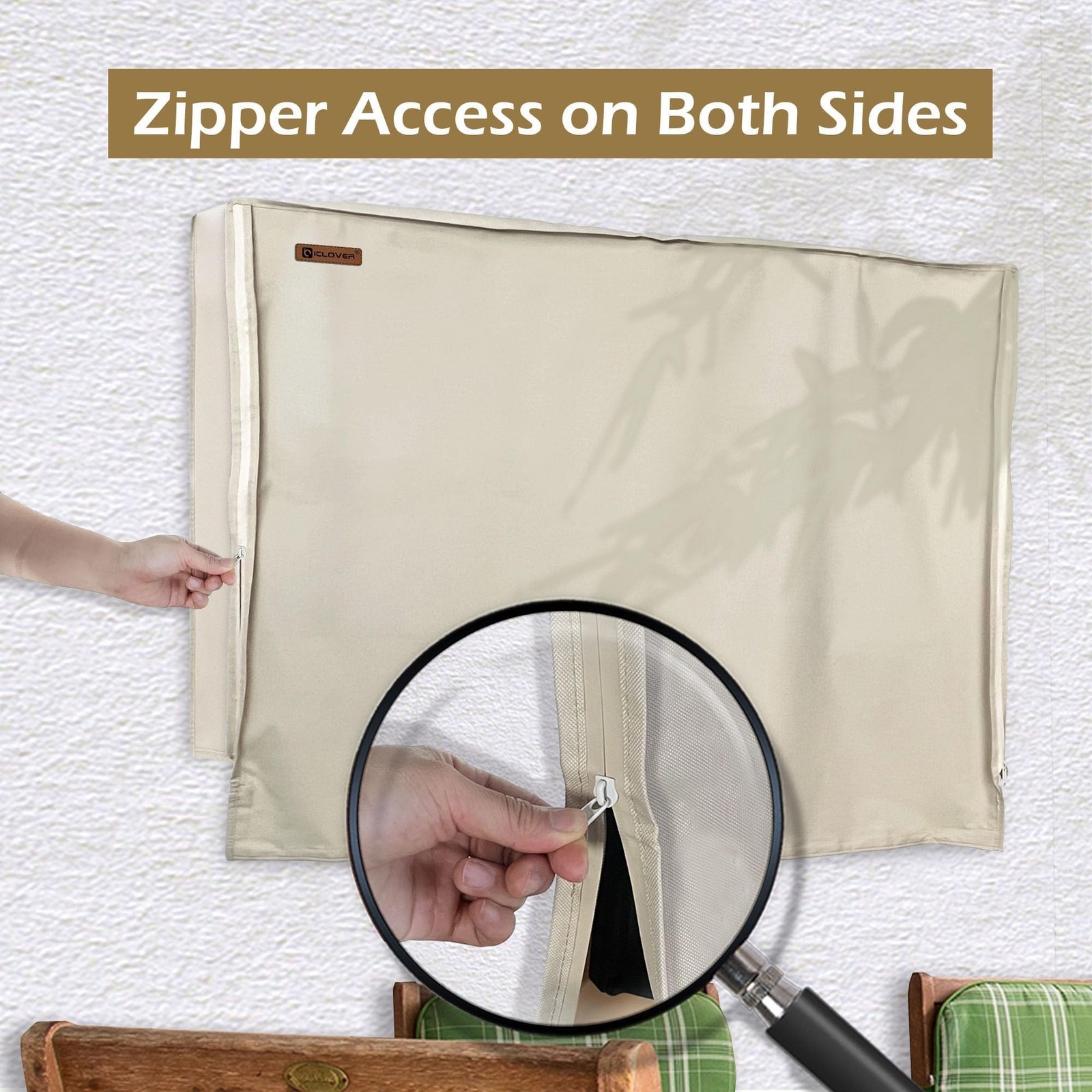 Outdoor TV Cover 70-75 inch, IC ICLOVER 600D Heavy Duty 4 Season Weatherproof...