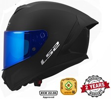 LS2 FF820 RAPID FULL FACE  MOTORBIKE CRASH HELMET MATT BLACK OPTIONAL BLUE VISOR
