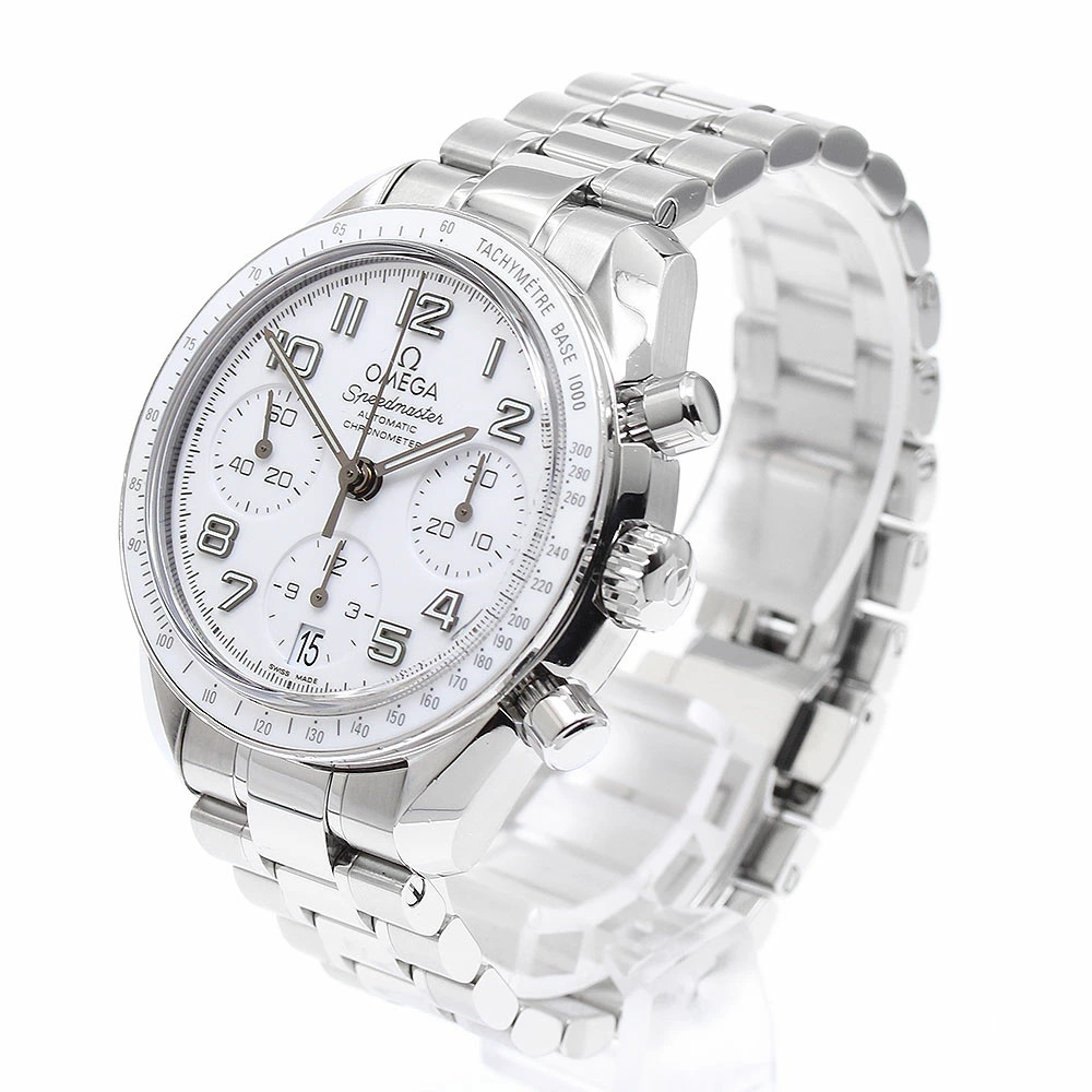 OMEGA Speedmaster 324.30.38.40.04.001 Date Chronograph AT Ladies Watch Omega Speedmaster Date 38 324.30 White Dial, Stainless Steel  main image 2