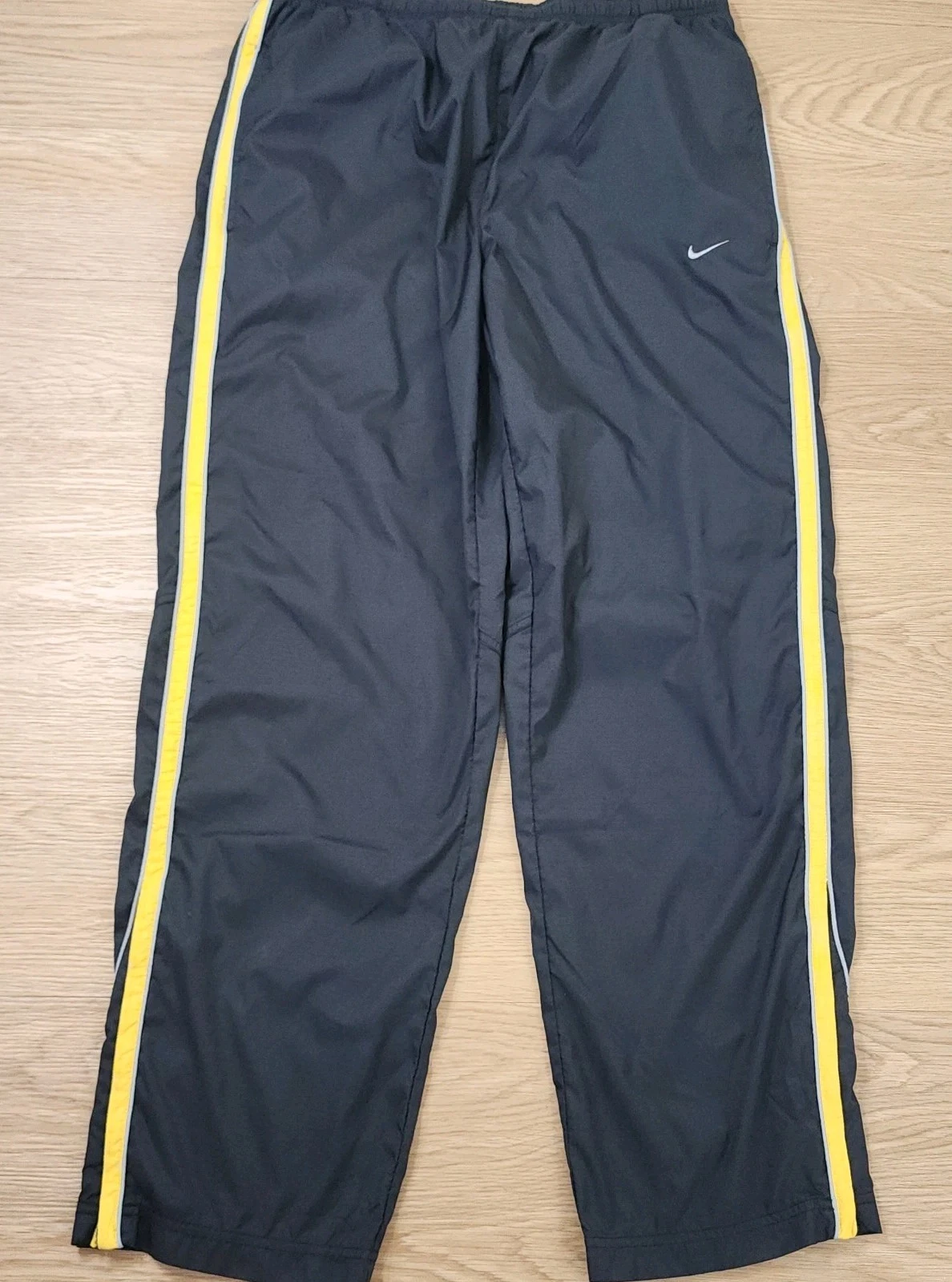 Vintage Nike Parachute Track Pants Mens L Baggy Wide Leg Jogger Nylon Striped