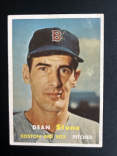 1957 Topps #381 Dean Stone Red Sox VG-EX+ - 第 1/2 張圖片