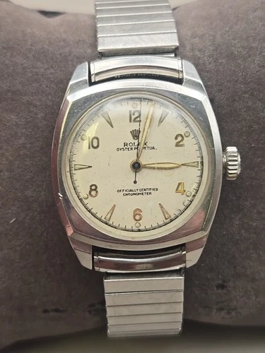 Vintage Rolex Oyster Perpetual 4961 "Bubble Back" Swiss Automatic Wristwatch