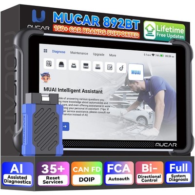 MUCAR 892BT Free Update Car Diagnostic OBD2 Scanner E.CU Coding CANFD & DOIP NEW