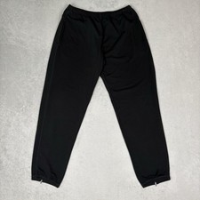 Vintage Y2K Adidas Track Pants Mens XL Black Green Tapered Joggers Ankle Zip EUC