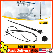 Marine Waterproof Radio Antenna Boat Rubber Aerial for ATV UTV Car Yacht Black