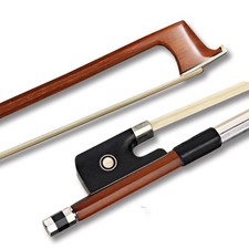 BlissKiss Brazilwood Cello Bow - Handmade with Natural Horsehair, Ebony Frog,