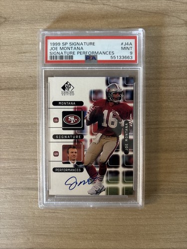 1999 SP Signature #J4 A Joe Montana Signature Performances PSA 9 Mint