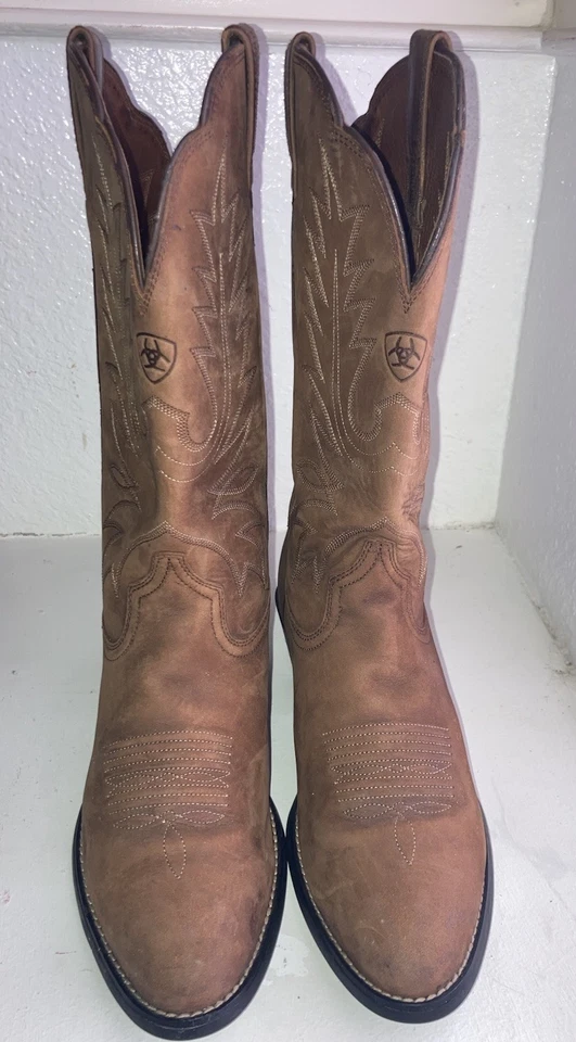 Ariat Women’s Heritage Western Boots Tan Leather Size 8.5 - Image 2 of 4