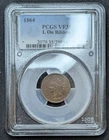 1864 L On Ribbon Indian Head Cent Penny PCGS VF35