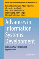 Bartosz Marcinkowski (U. A.) | Advances In Information Systems Development