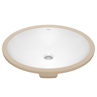 Kraus KCU-272 Elavo 19-1/4'' Oval Vitreous China Undermount - White