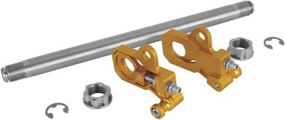 Performance Machine Rear Axle Adjuster Kit Gold #0117-0028M-G Harley Davidson