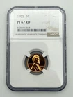 1955 Proof Lincoln Wheat Cent 1C NGC PF67 RD