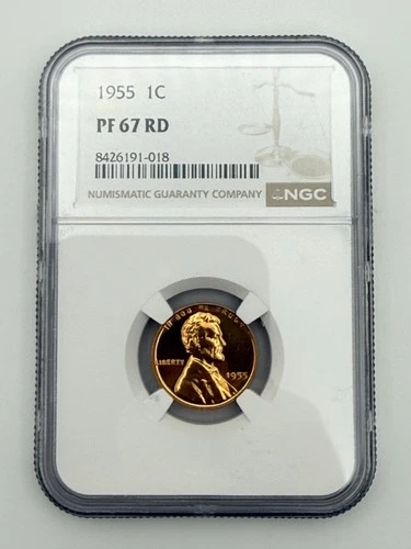 1955 Proof Lincoln Wheat Cent 1C NGC PF67 RD