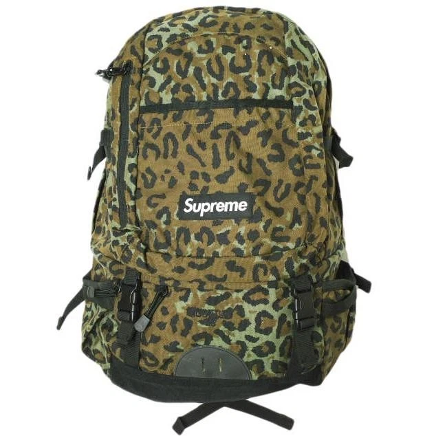 Supreme 10SS Guide 28 Sac à dos léopard nylon sac à dos 30 cm x 47 cm