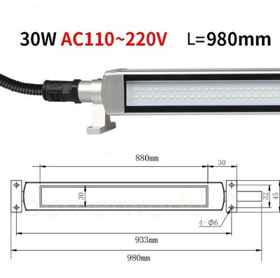 30W 110-220V LED Milling CNC Machine Tool Light Workshop Working Lamp L980mm #vn