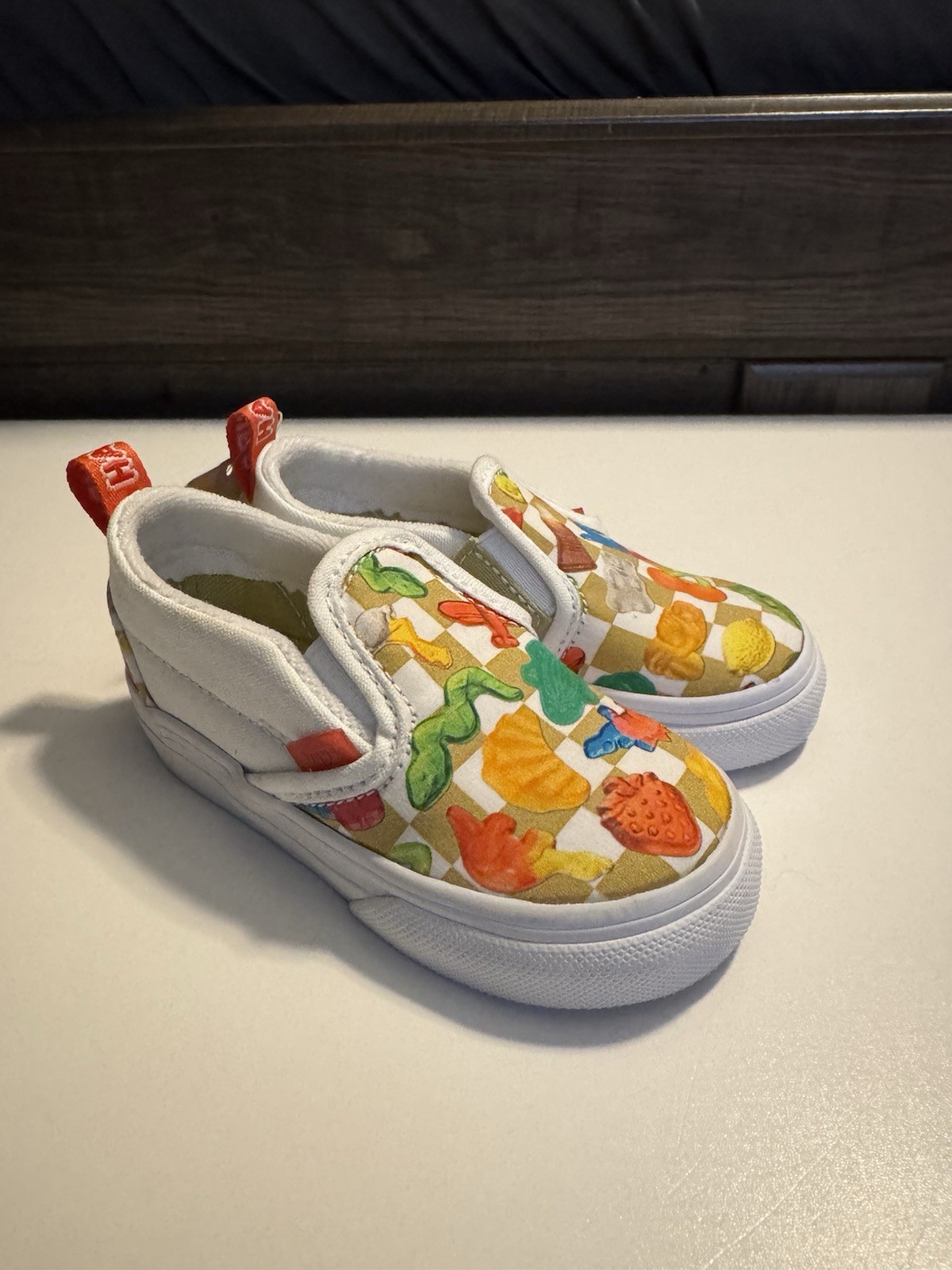 Vans x Haribo Novelty Gummy Bears Classic Slip On Comfort Shoes Size 6c