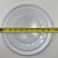 Genuine Pampered Chef Replacement Bowl Lid ONLY 9.5” White Plastic Round USA
