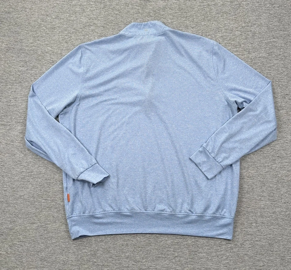 Pullover de golf Stitch para hombre XL azul ligero 1/4 cremallera rendimiento The Reserve Foto 3 de 4
