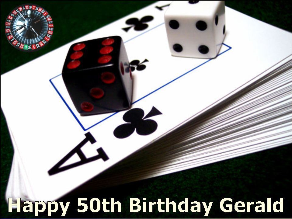 A4 CASINO GAMBLING BIRTHDAY CAKE TOPPER PERSONALISED ON EDIBLE R