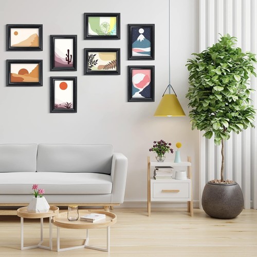 12 Pack of Versatile 4x6 Black Picture Frames - Perfect for Gallery Walls - Picture 8 of 9
