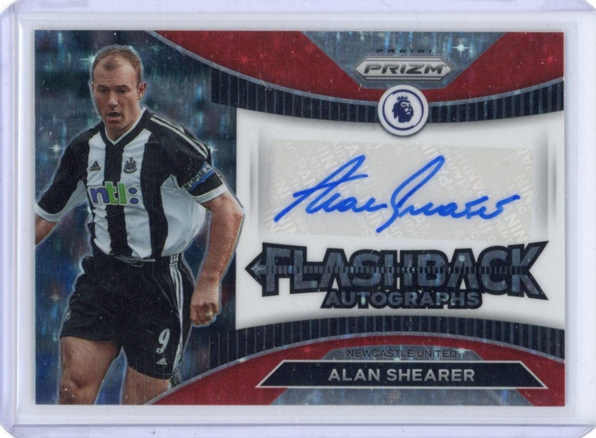 Alan Shearer Auto 202223 Prizm EPL Flashback Autographs Red Stars Auto