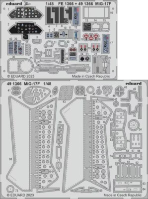 1/48 Eduard #491366 MiG-17F Fresco Color Details For MiG Ammo Kit