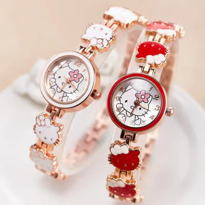 Hello Kitty Bow Wristwatch - Stylish Sweet Gift for Girls
