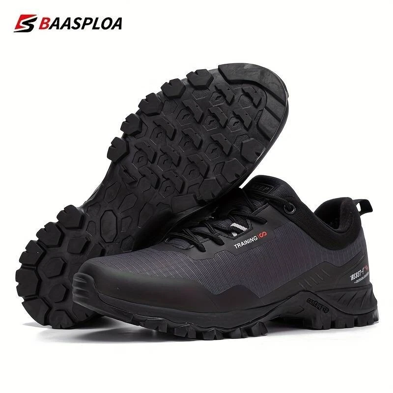 BASPLOA Men Hiking Trainers Walking Lightweight Shoes Waterproof Resistant Black
Opens in a new wind