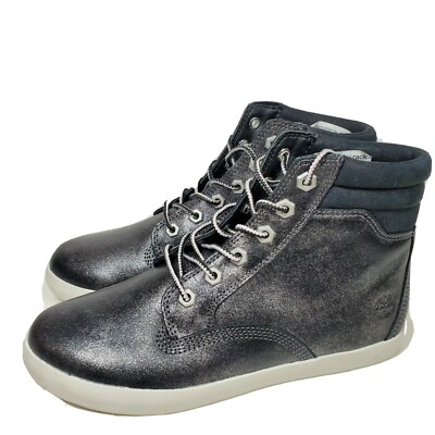 Timberland Women Ankle Boots Sneaker Black Ortholite Lace Up Flat US 7.5 new
