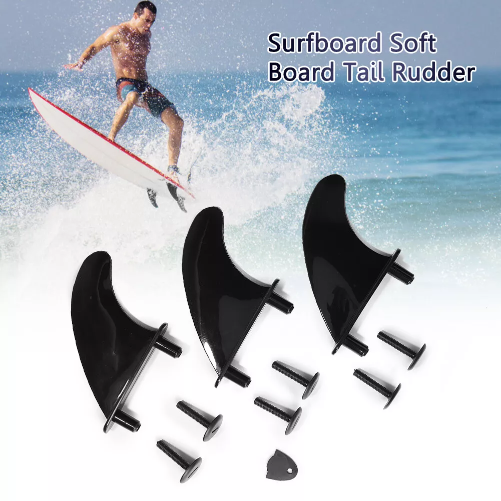 3pcs Soft Top Surf Fins with Replacement Screws for Surfboard