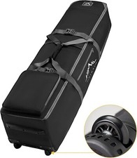 NEW Black w/Wheels Waterproof 900D Heavy Duty Oxford Fabric 48" Golf Travel Bag