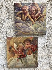 Coppia quadri -Puttini- dipinti a olio su tela
