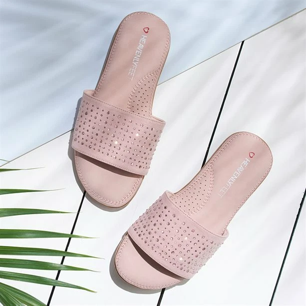 Avon Heavenly Feet Embellished Sandals Size 8 Brand New In