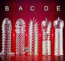 Silicone Male Condom Reusable Sleeve Textured Permanent Bump G-Point Spike Soft