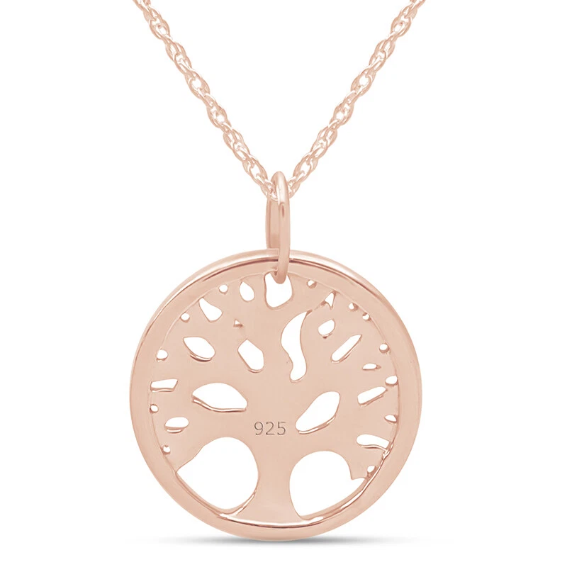 Mystic Tree of Life Branches Pendant Necklace in 14K Rose Gold Plated Silver - Image 3 of 4