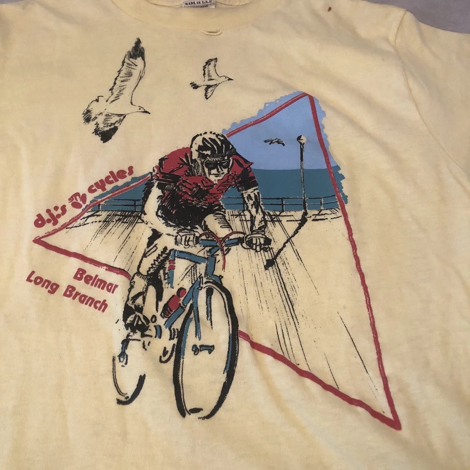 Camisa De Colección DJ’s Ciclismo Bicicleta Para Hombre’s Mediana Bolsillos Traseros Rama Larga NJ  Foto 2 de 4