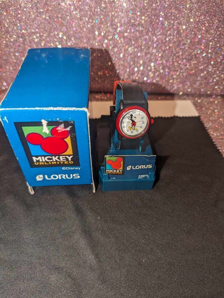 Works Rare VINTAGE 1980s MICKEY MOUSE LORUS V811-0070 DISNEY Plastic Watch Lorus Disney Mickey V811-0070 Quartz Analog Ladies Watch New  main image 2