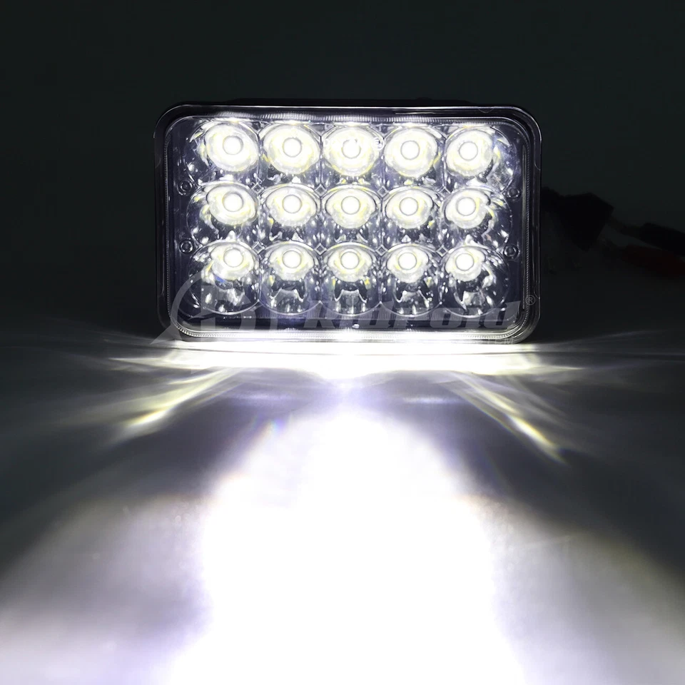 Brightest 4PCS 4x6" Led Headlights H4656 For Kenworth T400 T600A T800 W900 - Image 4 of 4