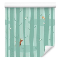 10M Vlies Tapete Kinderzimmer Wald BäUme Hirsche FüChse Natur Xxl 2421