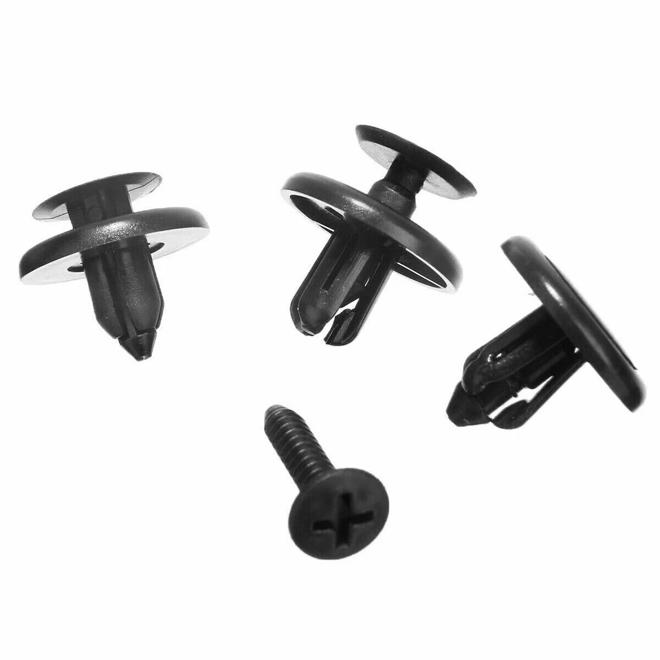 For Auto Plastic Fastener Clips 100x Trunk Screw Rivets Set Car Bumper Fender  - Image 2 of 4
