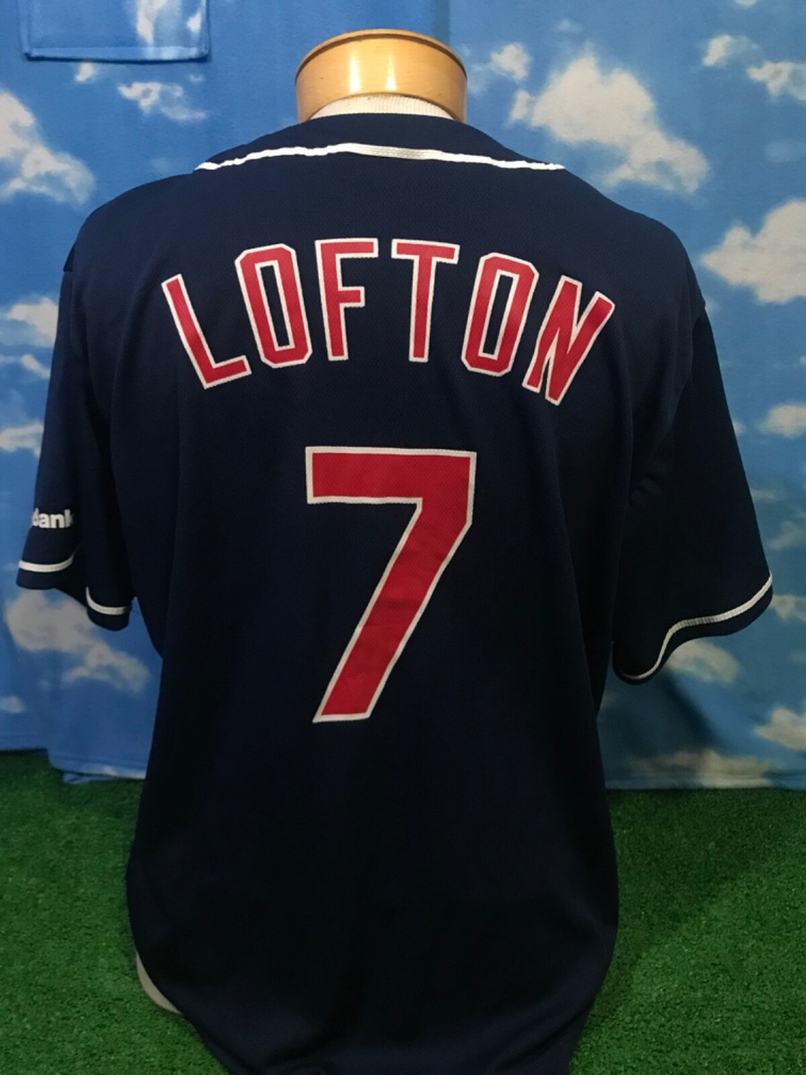 応援グッズ Atlanta Braves Kenny Lofton GAME SHIRT Vintage Kenny Lofton Graphic Tshirt