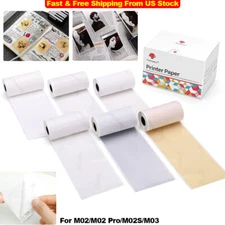 6 Rolls Phomemo M02/M02 Pro/M02S/M03 Sticker Adhesive Paper Set for DIY Printing